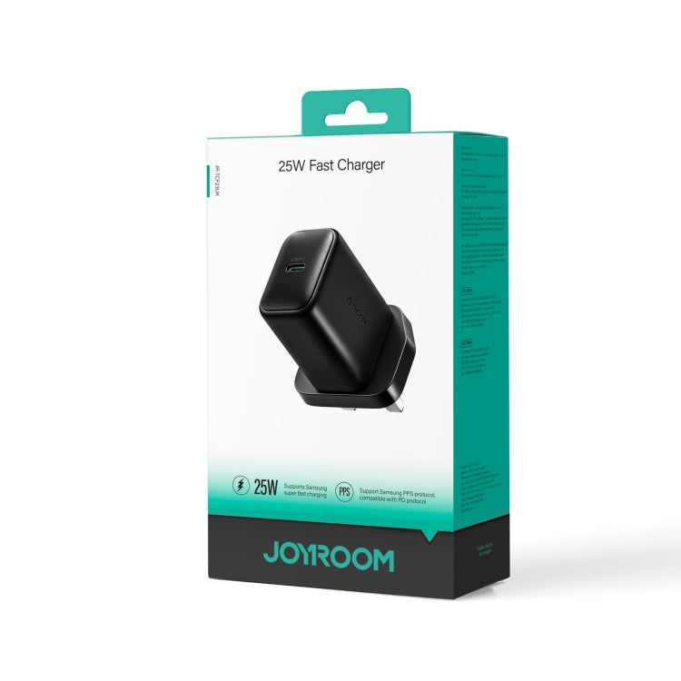 JOYROOM JR-TCF23 25W USB-C / Type-C Port Fast Charger, Plug:UK Plug(Black) - USB Charger by JOYROOM | Online Shopping South Africa | PMC Jewellery | Buy Now Pay Later Mobicred