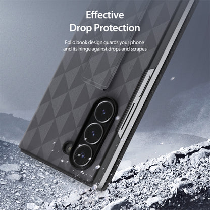 For Samsung Galaxy Z Fold6 5G DUX DUCIS Fitt Series TPU + PU Texture Full Cover Phone Case(Grey) - Galaxy Z Fold6 5G Cases by DUX DUCIS | Online Shopping South Africa | PMC Jewellery | Buy Now Pay Later Mobicred