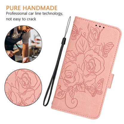 For Blackview A52 Embossed Rose RFID Anti-theft Leather Phone Case(Pink) - More Brand by PMC Jewellery | Online Shopping South Africa | PMC Jewellery | Buy Now Pay Later Mobicred