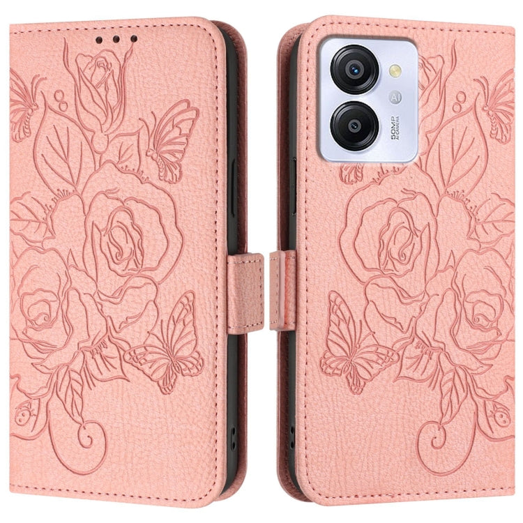 For Blackview Color 8 / Oscal Modern 8 Embossed Rose RFID Anti-theft Leather Phone Case(Pink) - More Brand by PMC Jewellery | Online Shopping South Africa | PMC Jewellery | Buy Now Pay Later Mobicred