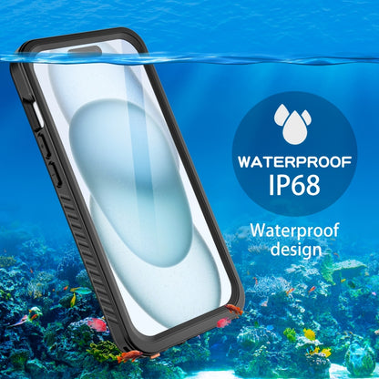 For iPhone 15 RedPepper Shockproof IP68 Waterproof PC + TPU Protective Case(Black) - iPhone 15 Cases by RedPepper | Online Shopping South Africa | PMC Jewellery | Buy Now Pay Later Mobicred