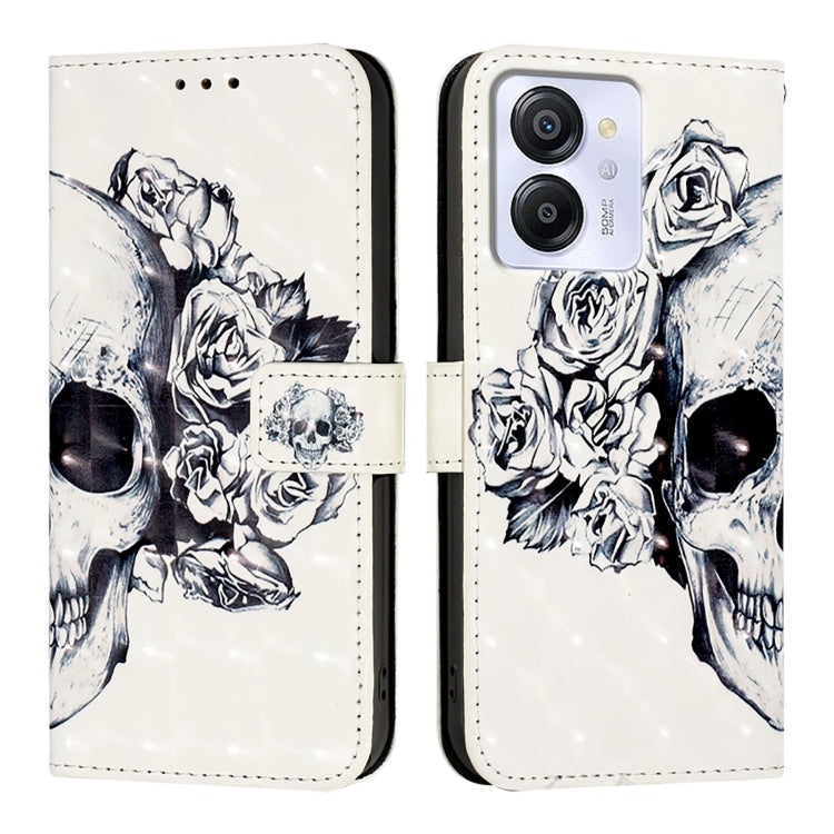 For Blackview Color 8 3D Painting Horizontal Flip Leather Phone Case(Skull) - More Brand by PMC Jewellery | Online Shopping South Africa | PMC Jewellery | Buy Now Pay Later Mobicred