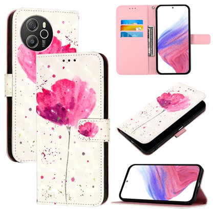 For Blackview Shark 8 3D Painting Horizontal Flip Leather Phone Case(Flower) - More Brand by PMC Jewellery | Online Shopping South Africa | PMC Jewellery | Buy Now Pay Later Mobicred