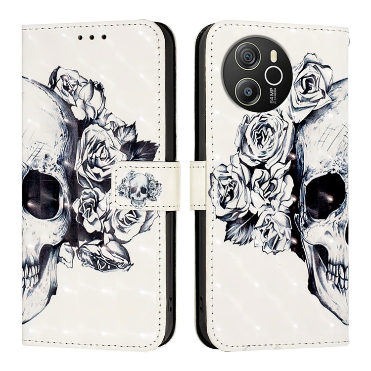For Blackview Shark 8 3D Painting Horizontal Flip Leather Phone Case(Skull) - More Brand by PMC Jewellery | Online Shopping South Africa | PMC Jewellery | Buy Now Pay Later Mobicred