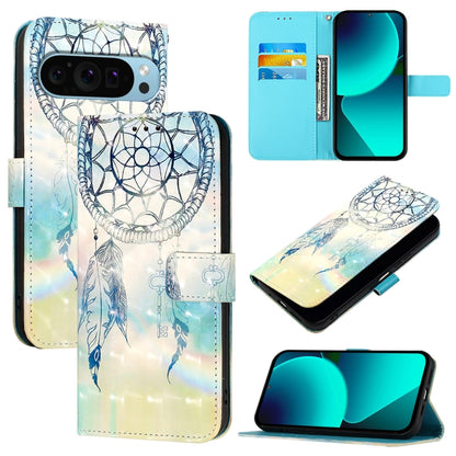 For Google Pixel 9 / 9 Pro 3D Painting Horizontal Flip Leather Phone Case(Dream Wind Chimes) - Google Cases by PMC Jewellery | Online Shopping South Africa | PMC Jewellery | Buy Now Pay Later Mobicred