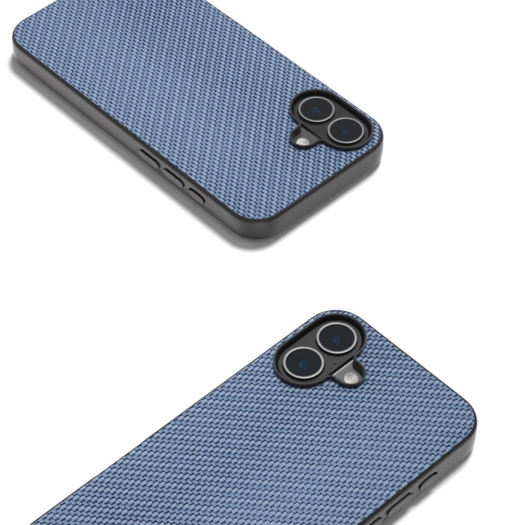 For iPhone 16 Carbon Fiber Texture Protective Phone Case(Light Blue) - iPhone 16 Cases by PMC Jewellery | Online Shopping South Africa | PMC Jewellery | Buy Now Pay Later Mobicred