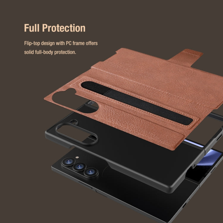 For Samsung Galaxy Z Fold6 5G NILLKIN Ogg Leather Phone Case(Brown) - Galaxy Z Fold6 5G Cases by NILLKIN | Online Shopping South Africa | PMC Jewellery | Buy Now Pay Later Mobicred