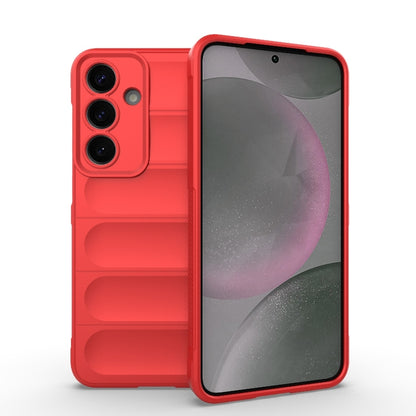 For Samsung Galaxy S25+ 5G Magic Shield TPU + Flannel Phone Case(Red) - Galaxy S25+ 5G Cases by PMC Jewellery | Online Shopping South Africa | PMC Jewellery | Buy Now Pay Later Mobicred