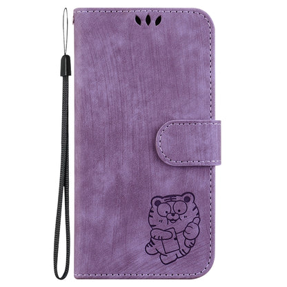 For Redmi K70 / K70 Pro Little Tiger Embossed Leather Phone Case(Purple) - K70 Cases by PMC Jewellery | Online Shopping South Africa | PMC Jewellery | Buy Now Pay Later Mobicred