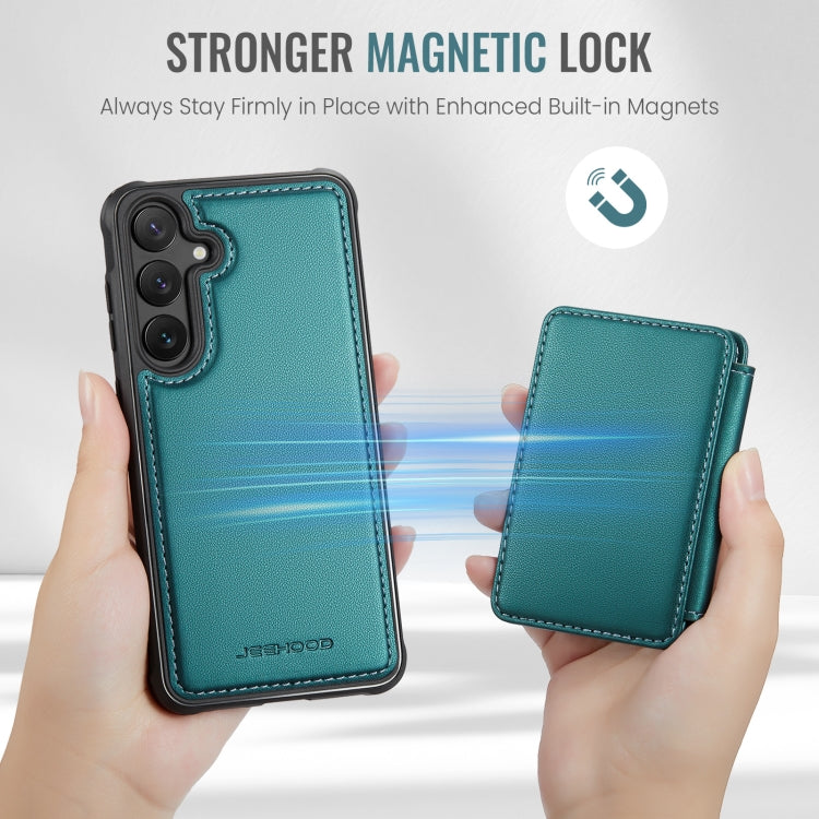 For Samsung Galaxy S24+ 5G JEEHOOD J05 Business Magnetic Style RFID Leather Phone Case(Blue Green) - Galaxy S24+ 5G Cases by JEEHOOD | Online Shopping South Africa | PMC Jewellery | Buy Now Pay Later Mobicred