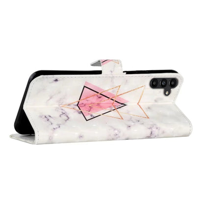 For Samsung Galaxy S25+ 5G Oil Embossed 3D Drawing Leather Phone Case(Triangular Marble) - Galaxy S25+ 5G Cases by PMC Jewellery | Online Shopping South Africa | PMC Jewellery | Buy Now Pay Later Mobicred