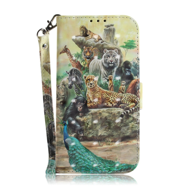 For Samsung Galaxy S25 5G 3D Colored Horizontal Flip Leather Phone Case(Zoo) - Galaxy S25 5G Cases by PMC Jewellery | Online Shopping South Africa | PMC Jewellery | Buy Now Pay Later Mobicred