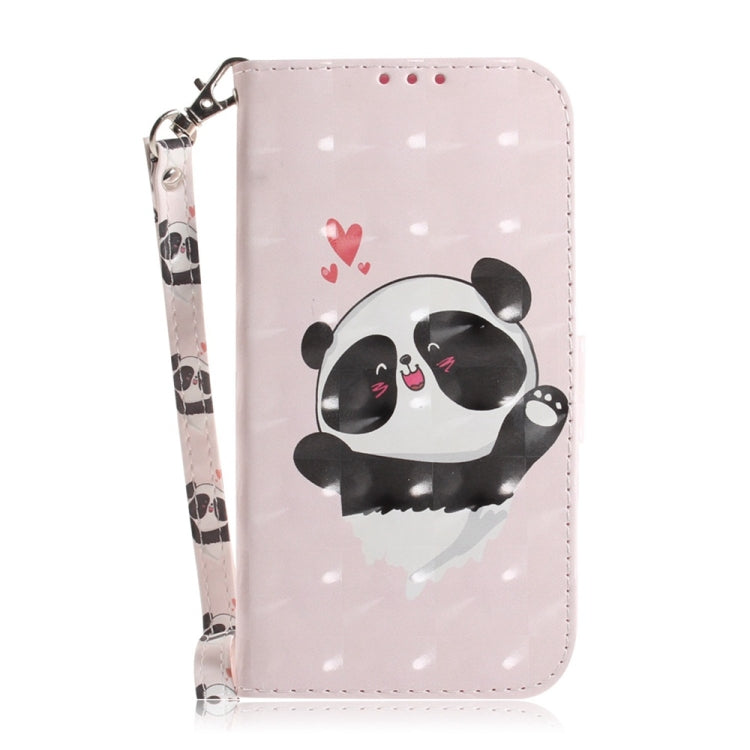 For Samsung Galaxy S25 5G 3D Colored Horizontal Flip Leather Phone Case(Heart Panda) - Galaxy S25 5G Cases by PMC Jewellery | Online Shopping South Africa | PMC Jewellery | Buy Now Pay Later Mobicred