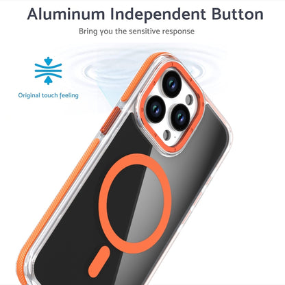 For iPhone 16 Pro Max Magsafe Dual-Color Transparent Black Full Coverage Phone Case(Orange) - iPhone 16 Pro Max Cases by PMC Jewellery | Online Shopping South Africa | PMC Jewellery | Buy Now Pay Later Mobicred