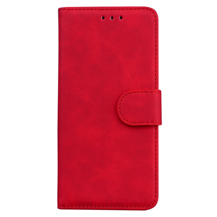 For Samsung Galaxy S25+ 5G Skin Feel Pure Color Flip Leather Phone Case(Red) - Galaxy S25+ 5G Cases by PMC Jewellery | Online Shopping South Africa | PMC Jewellery | Buy Now Pay Later Mobicred