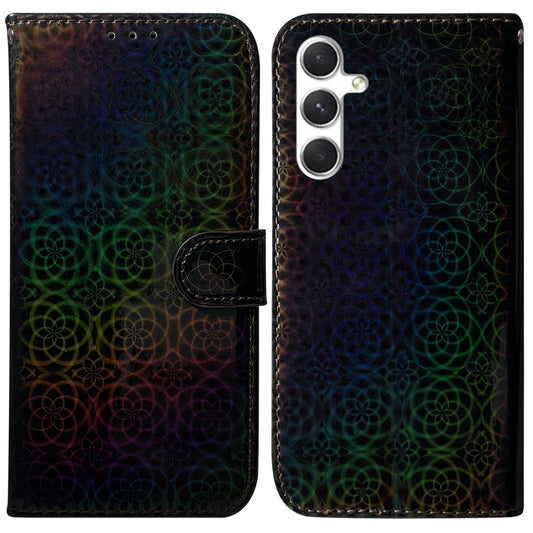 For Samsung Galaxy S25+ 5G Colorful Magnetic Buckle Leather Phone Case(Black) - Galaxy S25+ 5G Cases by PMC Jewellery | Online Shopping South Africa | PMC Jewellery | Buy Now Pay Later Mobicred