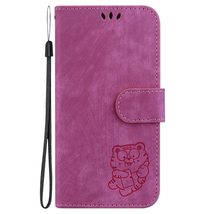 For Samsung Galaxy S25+ 5G Little Tiger Embossed Leather Phone Case(Rose Red) - Galaxy S25+ 5G Cases by PMC Jewellery | Online Shopping South Africa | PMC Jewellery | Buy Now Pay Later Mobicred