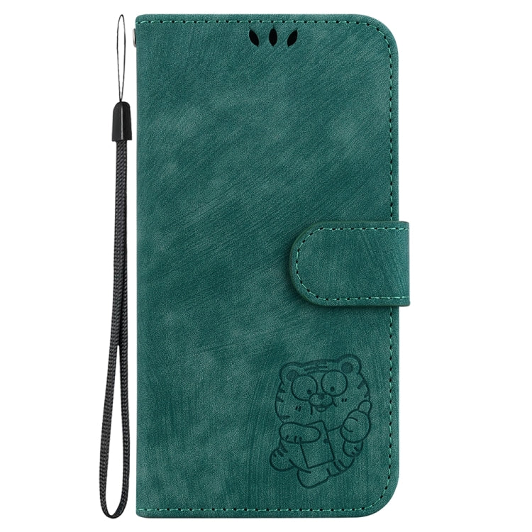 For Samsung Galaxy S25 Ultra 5G Little Tiger Embossed Leather Phone Case(Green) - Galaxy S24 Ultra 5G Cases by PMC Jewellery | Online Shopping South Africa | PMC Jewellery | Buy Now Pay Later Mobicred