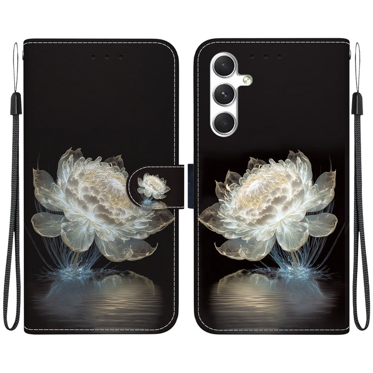 For Samsung Galaxy S25 5G Crystal Texture Colored Drawing Leather Phone Case(Crystal Peony) - Galaxy S25 5G Cases by PMC Jewellery | Online Shopping South Africa | PMC Jewellery | Buy Now Pay Later Mobicred