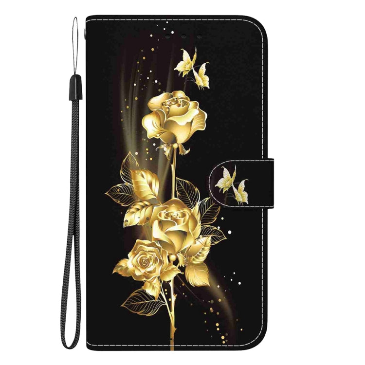 For Samsung Galaxy S25 Ultra 5G Crystal Texture Colored Drawing Leather Phone Case(Gold Butterfly Rose) - Galaxy S25 Ultra 5G Cases by PMC Jewellery | Online Shopping South Africa | PMC Jewellery | Buy Now Pay Later Mobicred