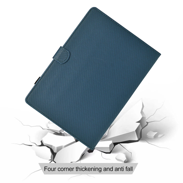 For Samsung Galaxy Tab S9 / S9 FE Solid Color Fiber Texture Smart Tablet Leather Case(Royal Blue) - Galaxy Tab S9 Cases by PMC Jewellery | Online Shopping South Africa | PMC Jewellery | Buy Now Pay Later Mobicred