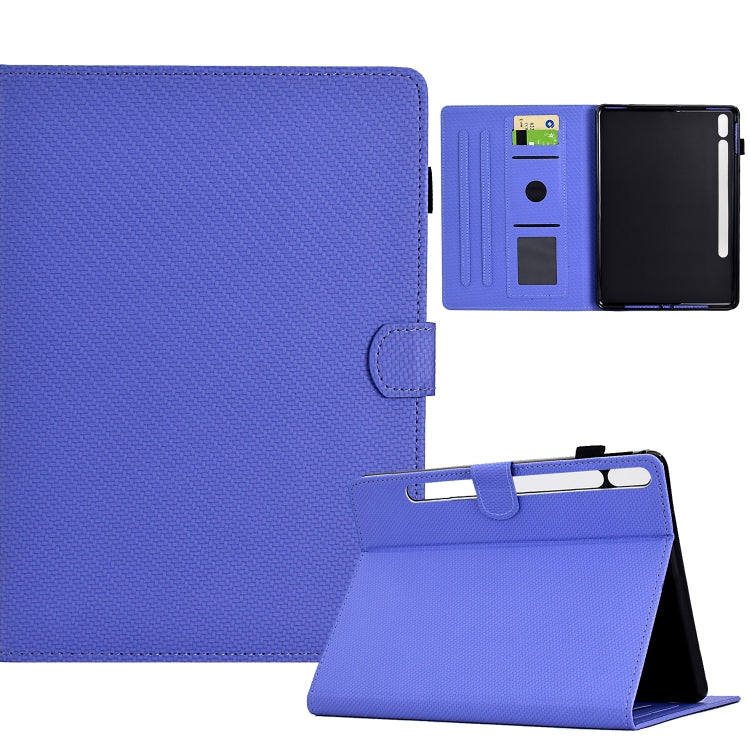 For Samsung Galaxy Tab S9 / S9 FE Solid Color Fiber Texture Smart Tablet Leather Case(Purple) - Galaxy Tab S9 Cases by PMC Jewellery | Online Shopping South Africa | PMC Jewellery | Buy Now Pay Later Mobicred