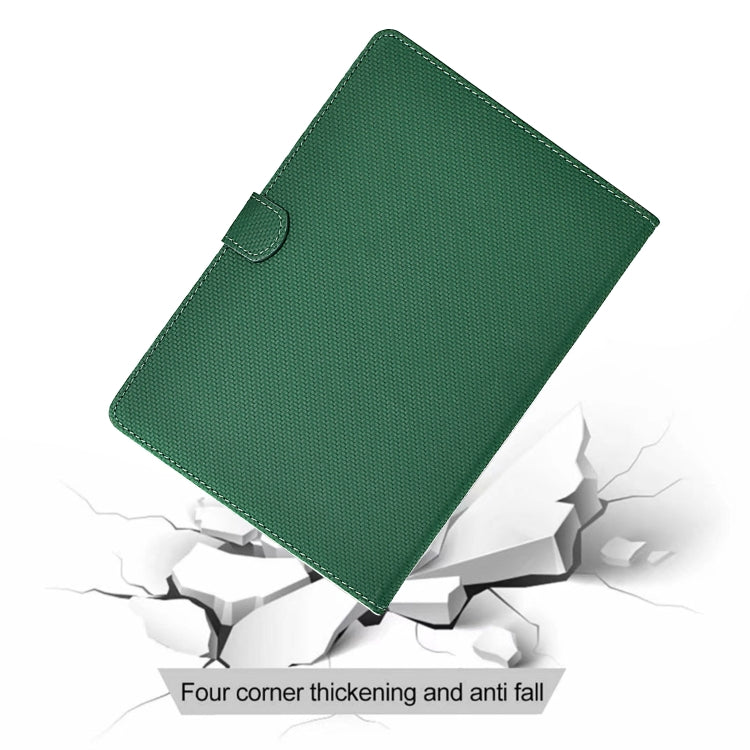 For Lenovo Tab M11 / Xiaoxin Pad 2024 Solid Color Fiber Texture Smart Tablet Leather Case(Green) - Lenovo by PMC Jewellery | Online Shopping South Africa | PMC Jewellery | Buy Now Pay Later Mobicred