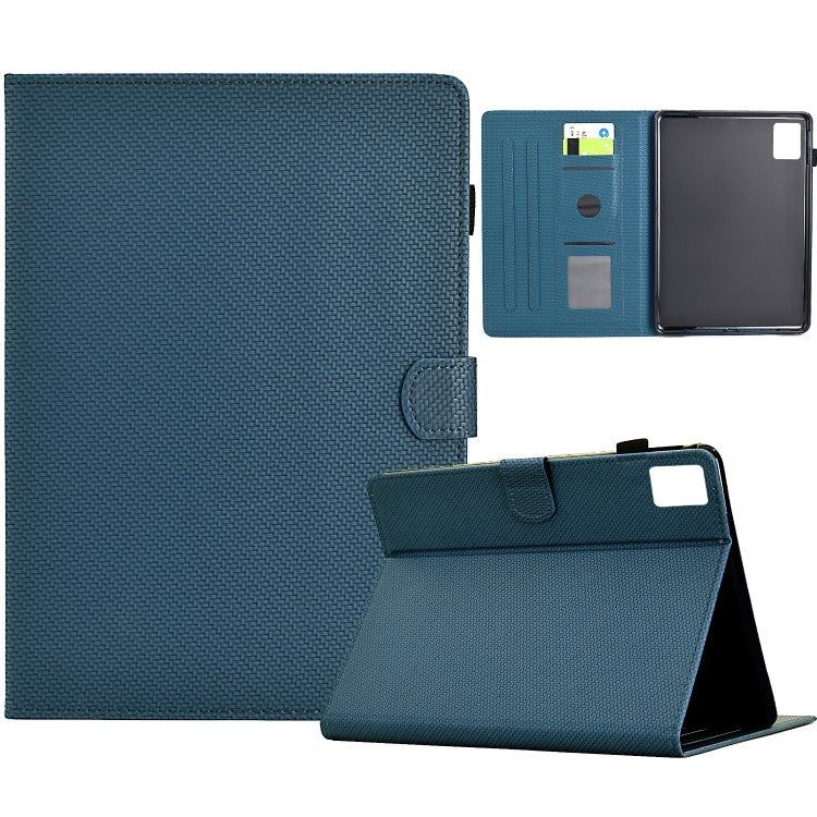 For Lenovo Tab M11 / Xiaoxin Pad 2024 Solid Color Fiber Texture Smart Tablet Leather Case(Royal Blue) - Lenovo by PMC Jewellery | Online Shopping South Africa | PMC Jewellery | Buy Now Pay Later Mobicred