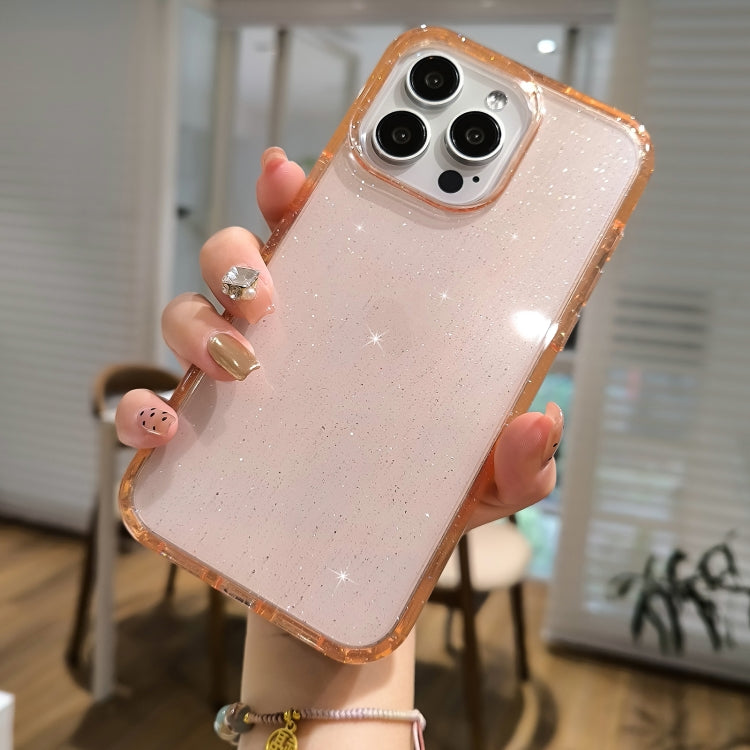 For iPhone 16 Pro Glitter Powder TPU Hybrid PC Phone Case(Transparent) - iPhone 16 Pro Cases by PMC Jewellery | Online Shopping South Africa | PMC Jewellery | Buy Now Pay Later Mobicred