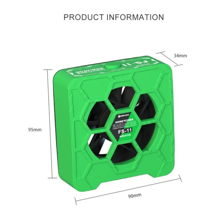 Mijing FS-11 Cooling + UV Curing + Smoke Extraction Honeycomb Radiating Fan(Green) - Others by MIJING | Online Shopping South Africa | PMC Jewellery | Buy Now Pay Later Mobicred