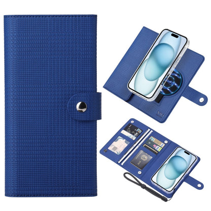 For iPhone 15 ViLi GHA-C Series RFID MagSafe Magnetic Flip Leather Phone Case(Blue) - iPhone 15 Cases by ViLi | Online Shopping South Africa | PMC Jewellery | Buy Now Pay Later Mobicred