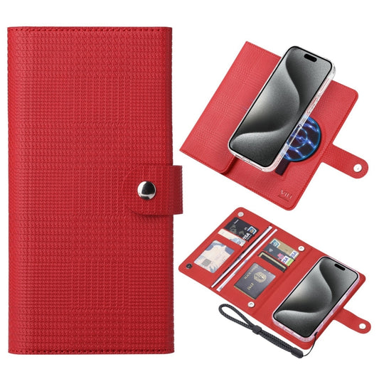 For iPhone 15 Pro ViLi GHA-C Series RFID MagSafe Magnetic Flip Leather Phone Case(Red) - iPhone 15 Pro Cases by ViLi | Online Shopping South Africa | PMC Jewellery | Buy Now Pay Later Mobicred