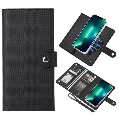 For iPhone 13 Pro ViLi GHA-C Series RFID MagSafe Magnetic Flip Leather Phone Case(Black) - iPhone 13 Pro Cases by ViLi | Online Shopping South Africa | PMC Jewellery | Buy Now Pay Later Mobicred