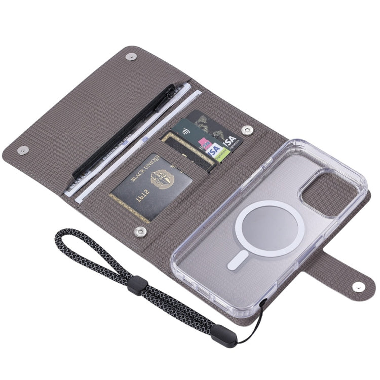 For iPhone 15 Pro ViLi GHB-C Series RFID MagSafe Magnetic Flip Leather Phone Case(Grey) - iPhone 15 Pro Cases by ViLi | Online Shopping South Africa | PMC Jewellery | Buy Now Pay Later Mobicred