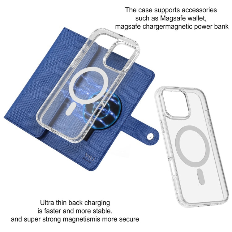 For iPhone 13 Pro ViLi GHB-C Series RFID MagSafe Magnetic Flip Leather Phone Case(Blue) - iPhone 13 Pro Cases by ViLi | Online Shopping South Africa | PMC Jewellery | Buy Now Pay Later Mobicred