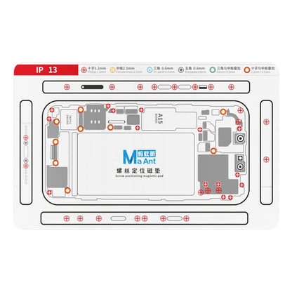 For iPhone 13 MaAnt Double-sided Screw Positioning Flexible Soft Magnetic Pad - Magnetic Screws Mat by PMC Jewellery | Online Shopping South Africa | PMC Jewellery | Buy Now Pay Later Mobicred