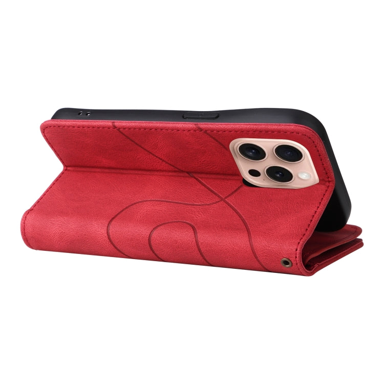 For iPhone 16 Pro Dual-color 9 Card Slots Zipper Wallet Leather Phone Case(Red) - iPhone 16 Pro Cases by PMC Jewellery | Online Shopping South Africa | PMC Jewellery | Buy Now Pay Later Mobicred