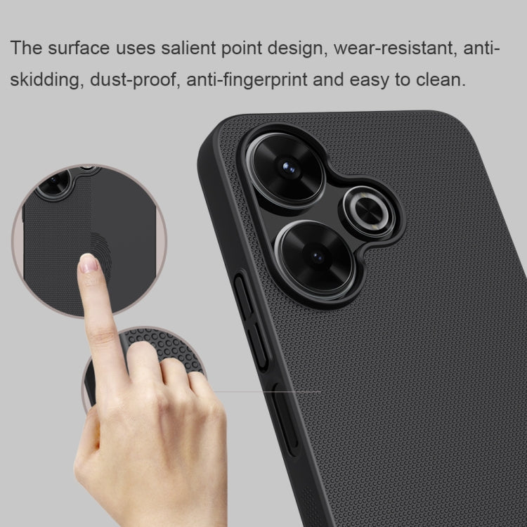 For Xiaomi Poco M6 4G NILLKIN Frosted PC Phone Case(Black) - Xiaomi Cases by NILLKIN | Online Shopping South Africa | PMC Jewellery | Buy Now Pay Later Mobicred