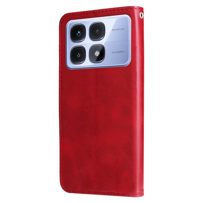 For Redmi K70 Ultra Fashion Calf Texture Zipper Leather Phone Case(Red) - Xiaomi Cases by PMC Jewellery | Online Shopping South Africa | PMC Jewellery | Buy Now Pay Later Mobicred