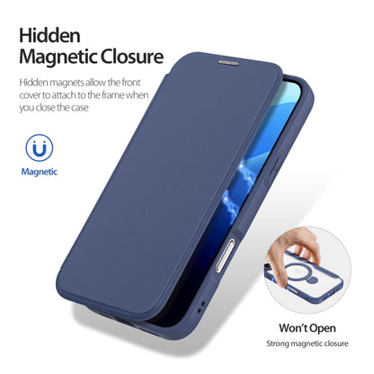 For iPhone 16 Pro Max DUX DUCIS Skin X Pro Series MagSafe Ring Holder Leather Phone Case(Blue) - iPhone 16 Pro Max Cases by DUX DUCIS | Online Shopping South Africa | PMC Jewellery | Buy Now Pay Later Mobicred