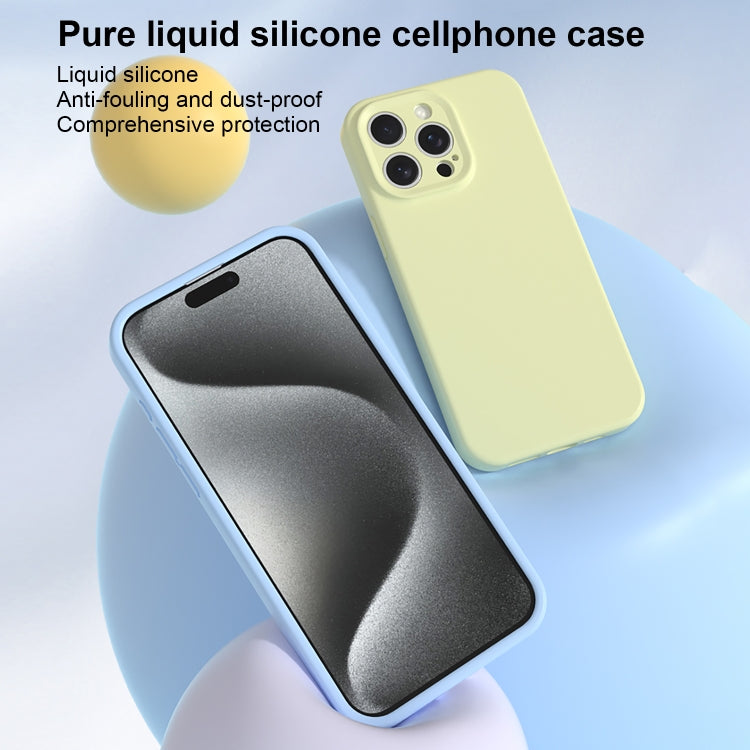 For iPhone 16 Pro Precise Hole Liquid Silicone Jelly Color Full Coverage Phone Case(White) - iPhone 16 Pro Cases by PMC Jewellery | Online Shopping South Africa | PMC Jewellery | Buy Now Pay Later Mobicred