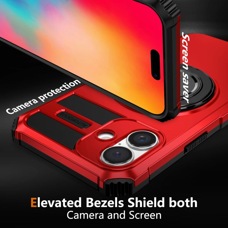 For iPhone 16 Plus Rotating Magnetic Holder Phone Case(Red) - iPhone 16 Plus Cases by PMC Jewellery | Online Shopping South Africa | PMC Jewellery | Buy Now Pay Later Mobicred