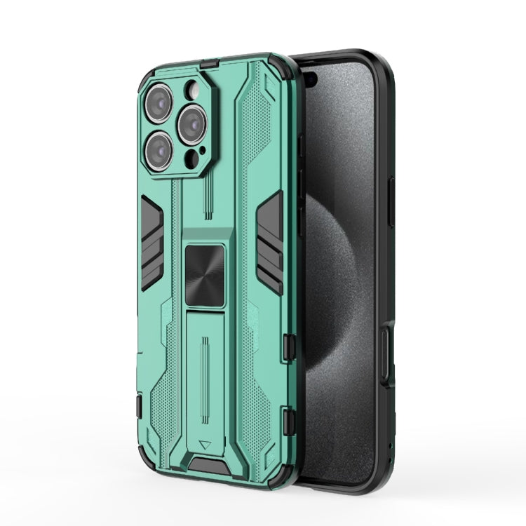 For iPhone 16 Pro Max Supersonic PC + TPU Holder Phone Case(Green) - iPhone 16 Pro Max Cases by PMC Jewellery | Online Shopping South Africa | PMC Jewellery | Buy Now Pay Later Mobicred