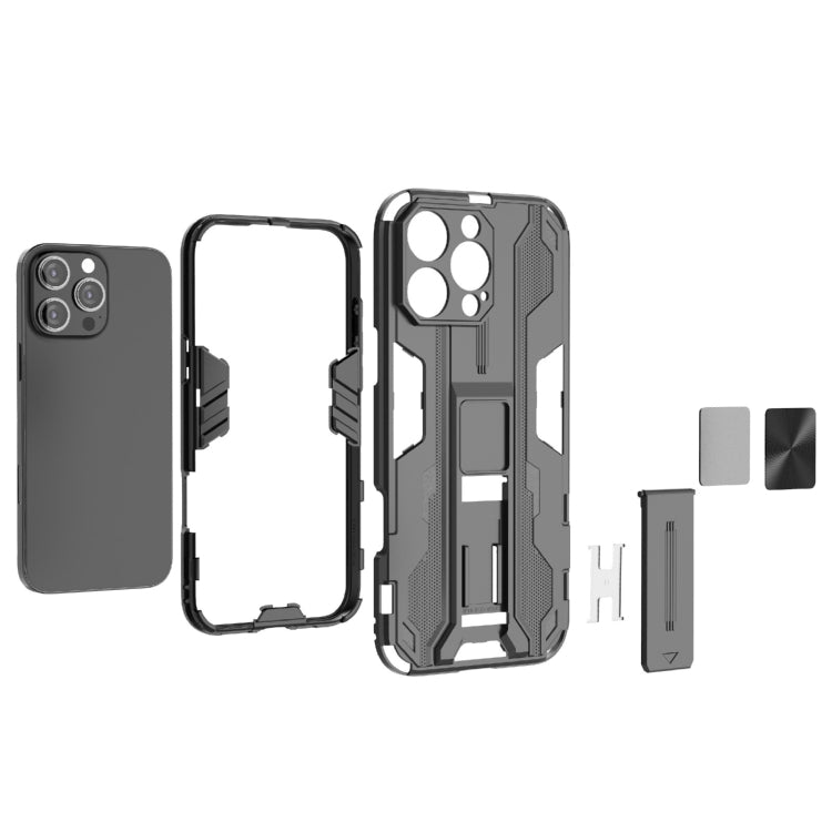 For iPhone 16 Pro Max Supersonic PC + TPU Holder Phone Case(Grey) - iPhone 16 Pro Max Cases by PMC Jewellery | Online Shopping South Africa | PMC Jewellery | Buy Now Pay Later Mobicred