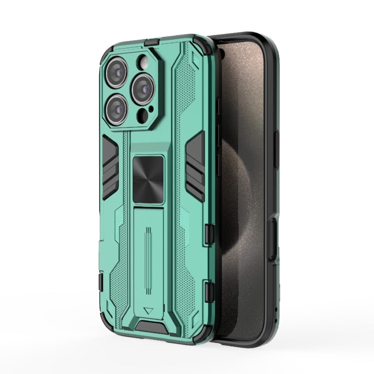 For iPhone 16 Pro Supersonic PC + TPU Holder Phone Case(Green) - iPhone 16 Pro Cases by PMC Jewellery | Online Shopping South Africa | PMC Jewellery | Buy Now Pay Later Mobicred