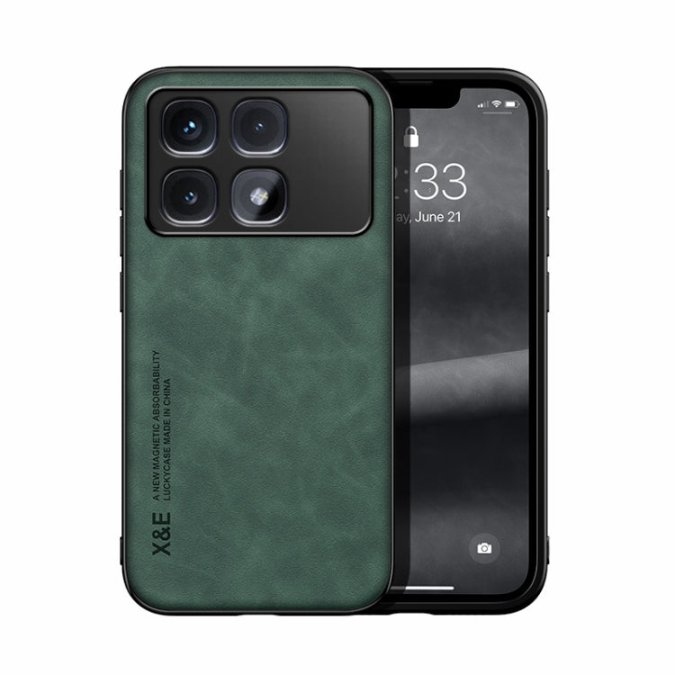 For Redmi K70 Ultra Skin Feel Magnetic Leather Back Phone Case(Green) - Xiaomi Cases by PMC Jewellery | Online Shopping South Africa | PMC Jewellery | Buy Now Pay Later Mobicred