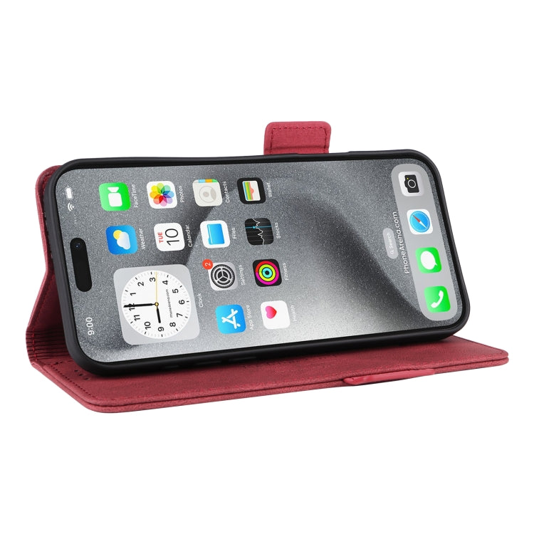 For iPhone 16 Pro Magnetic Clasp Leather Phone Case(Red) - iPhone 16 Pro Cases by PMC Jewellery | Online Shopping South Africa | PMC Jewellery | Buy Now Pay Later Mobicred