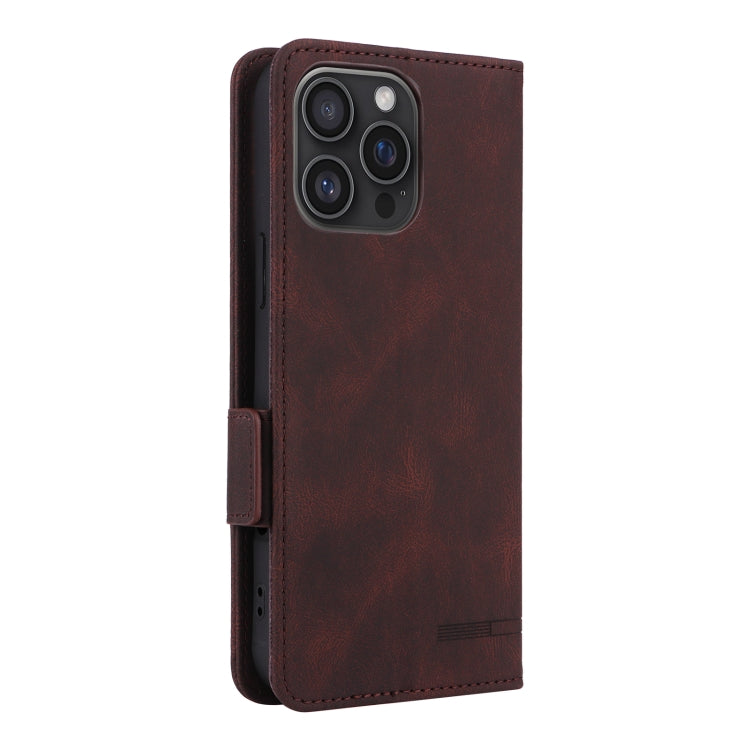 For iPhone 16 Pro Max Magnetic Clasp Leather Phone Case(Brown) - iPhone 16 Pro Max Cases by PMC Jewellery | Online Shopping South Africa | PMC Jewellery | Buy Now Pay Later Mobicred