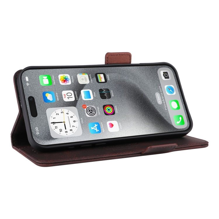 For iPhone 16 Pro Max Magnetic Clasp Leather Phone Case(Brown) - iPhone 16 Pro Max Cases by PMC Jewellery | Online Shopping South Africa | PMC Jewellery | Buy Now Pay Later Mobicred