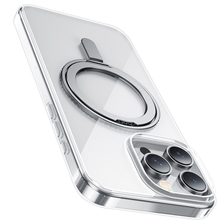 For iPhone 16 Pro Max hoco AS1 MagSafe Magnetic Rotating Stand Phone Case(Black) - iPhone 16 Pro Max Cases by hoco | Online Shopping South Africa | PMC Jewellery | Buy Now Pay Later Mobicred